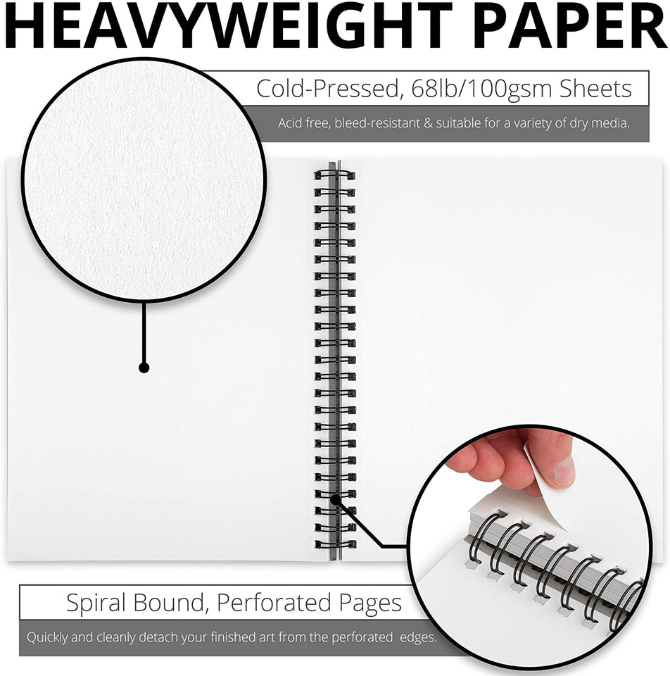 Heavy Weight Premium Paper Spiral Drawing Sketchbook 