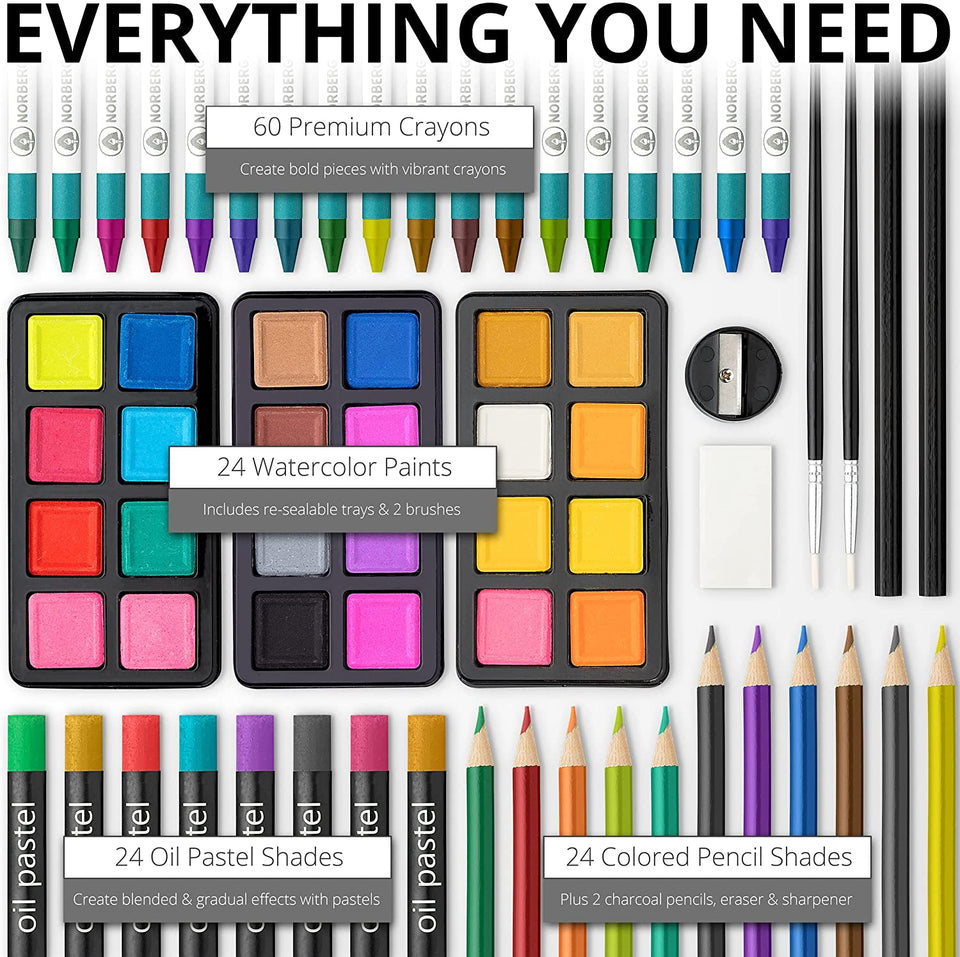 Compressed Pastel Crayon Sketching Color Set - 4 Pack