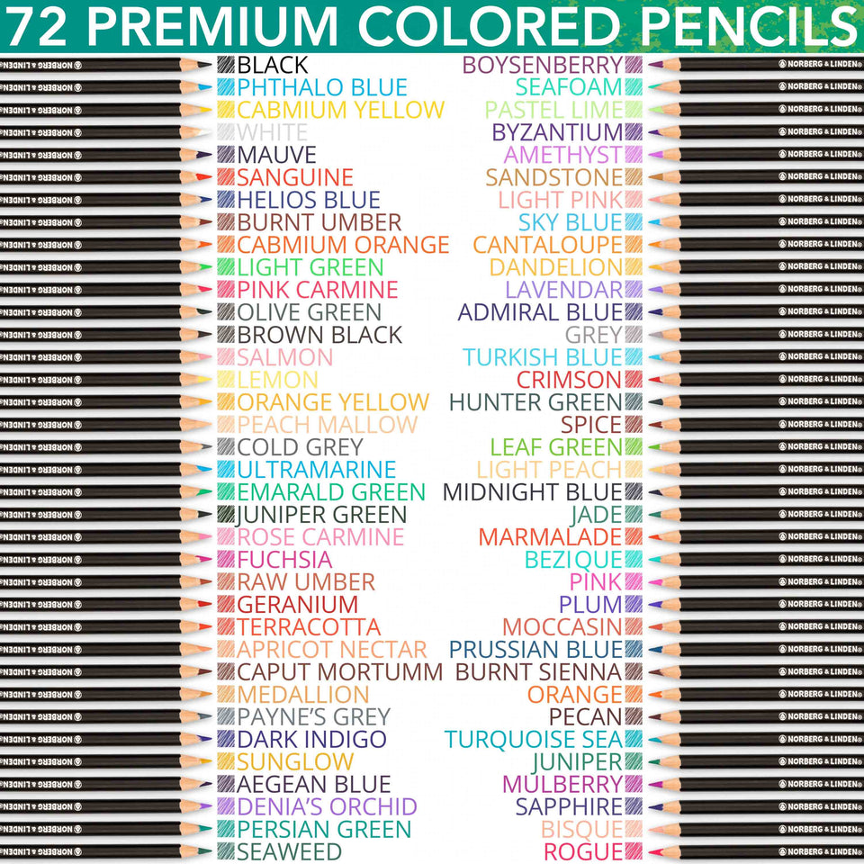 Kids Drawing Pencils, Premium Kids Art Supplies, 2 Pack of 72 Colors Soft  Core Kids Coloring Pencils Art Set, Ideal for Drawing Sketching Shading,  Art
