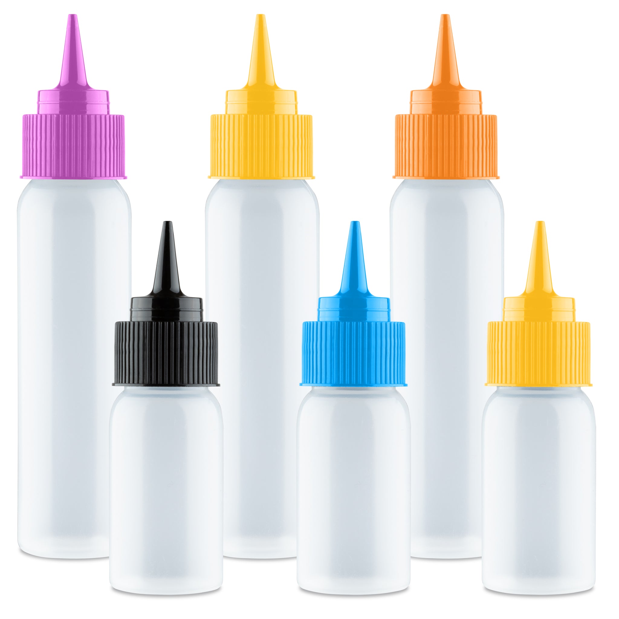 Set of 6) Color Powder Squeeze Bottles