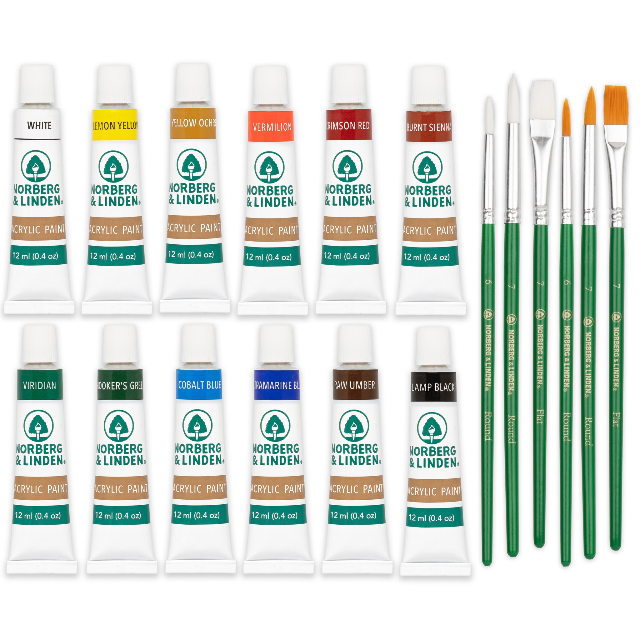Metallic Acrylic Paint Set with 12 Brushes, Metallic Acrylic Paint Set –  WoodArtSupply