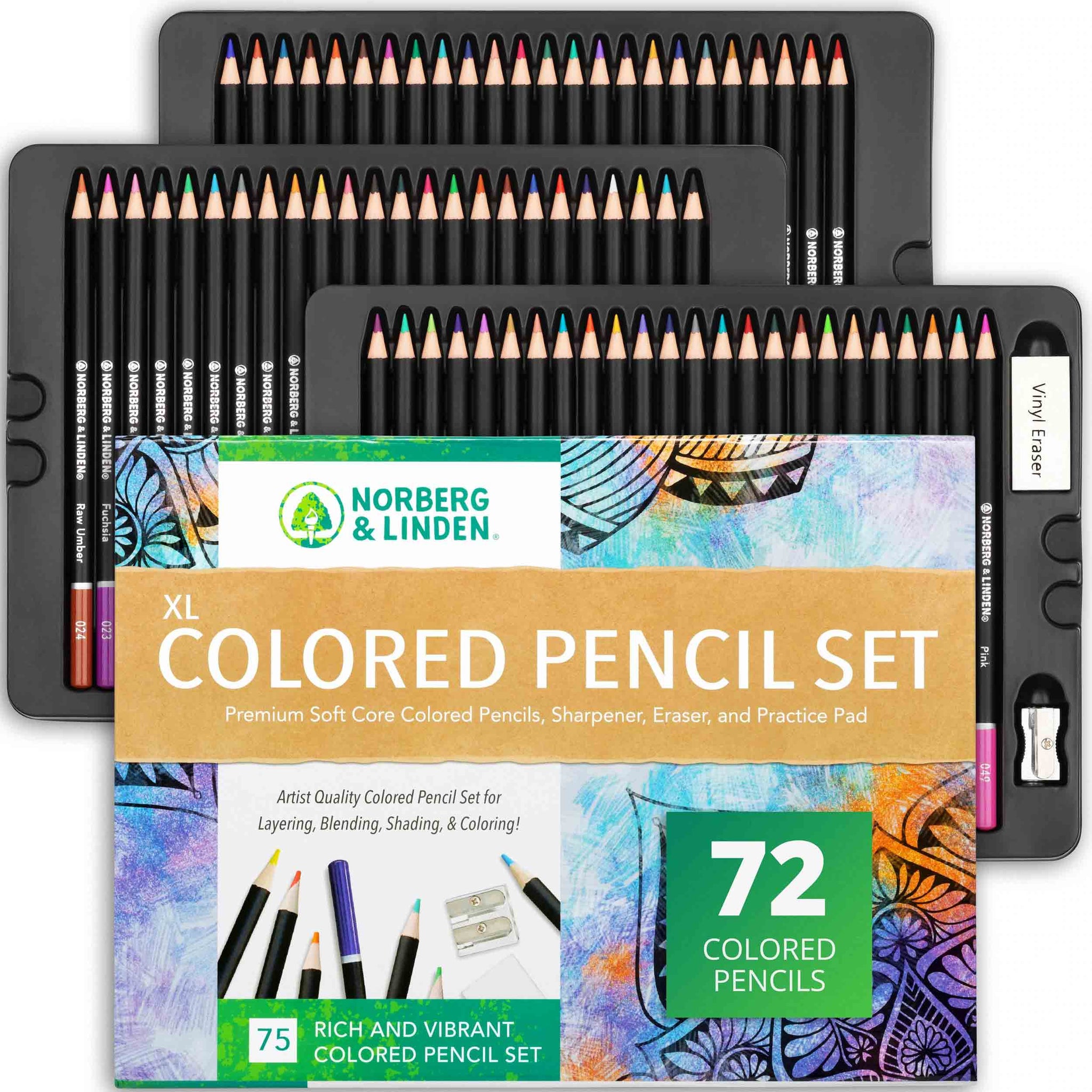 Professional Premium Numbered 72 Colored Pencils Set Schpirerr