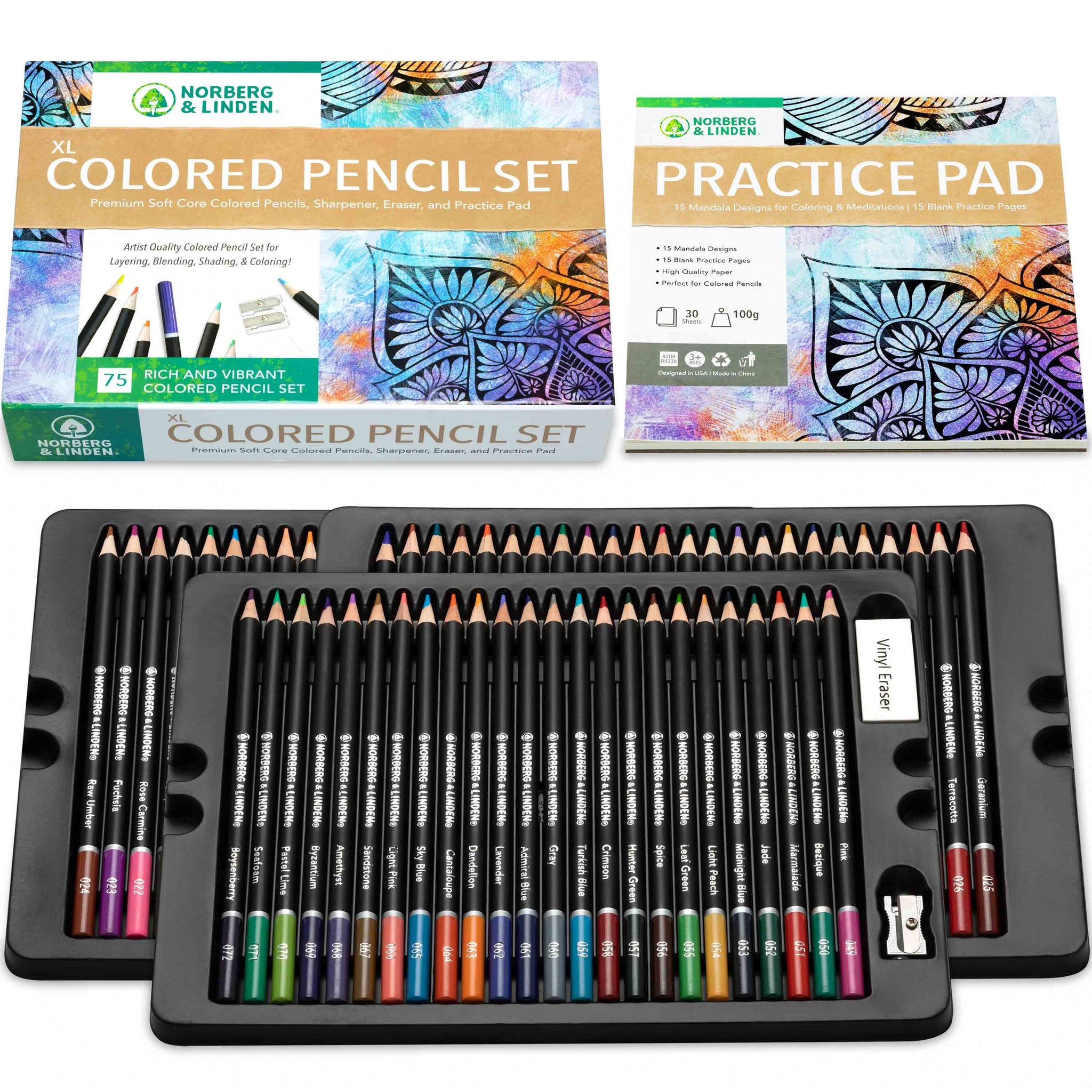 Newbourne Media Adult coloring Book set w/ CDs & Colored pencil set Set of  4 Ret