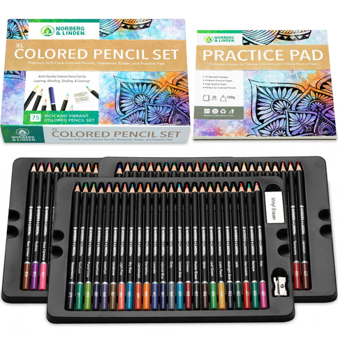 Drawing Set - Sketching and Charcoal Pencils - 100 Page Drawing Pad, K –  Norberg and Linden