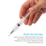 Syringe Blunt Tip Set - (10 Syringes, 10 Tips, 10 Caps and 2 Storage Bottles)