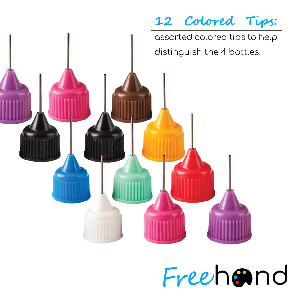 Free Hand Writer Bottles - 10 Easy Squeeze Applicator Bottles - 5 Each (1 and 2 Ounce) - Cookie Decorating Supplies, Cookie Cutters, Cookie Supplies (