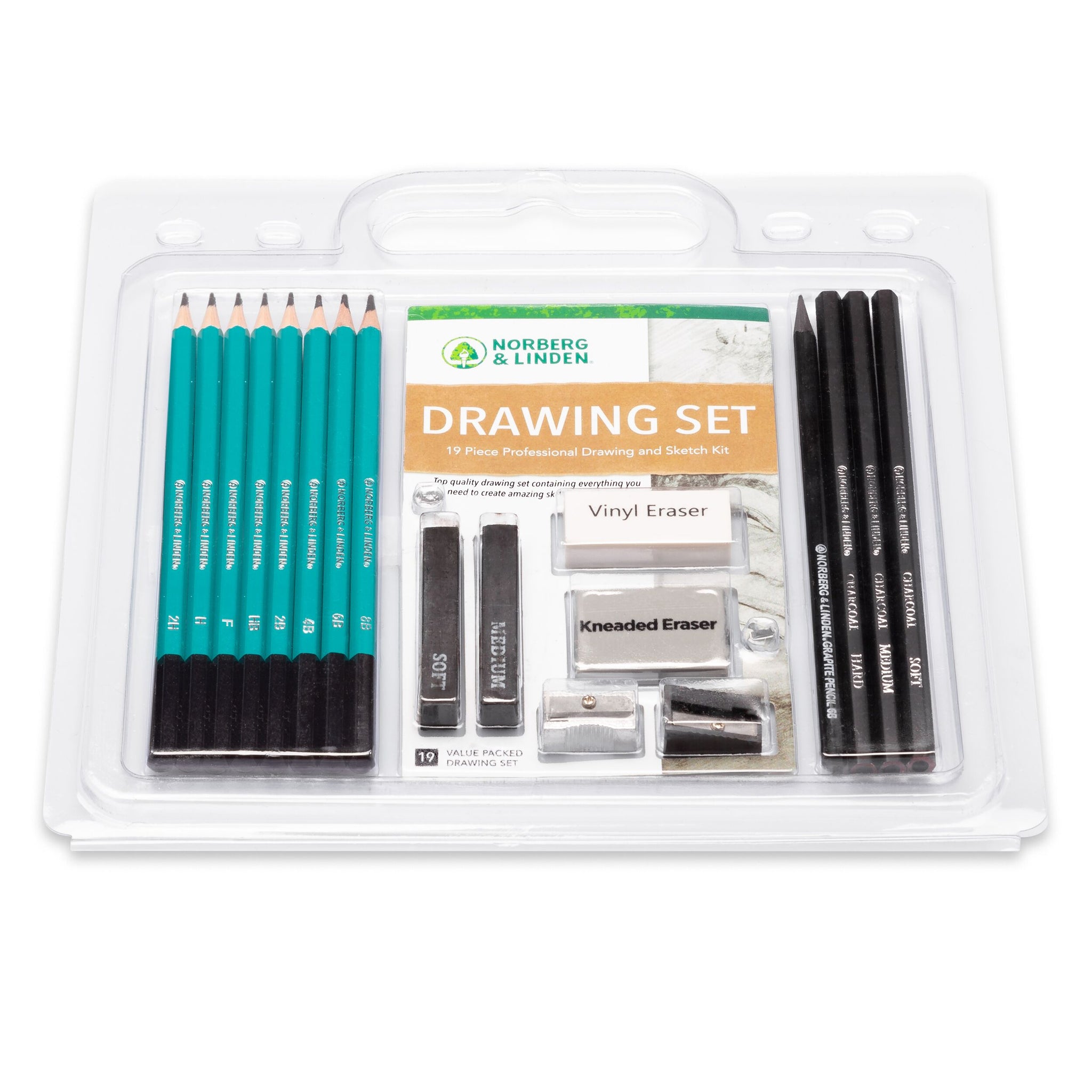 Norberg and Linden- Drawing and Sketching Set for Kids, Teen, and Adults, Black